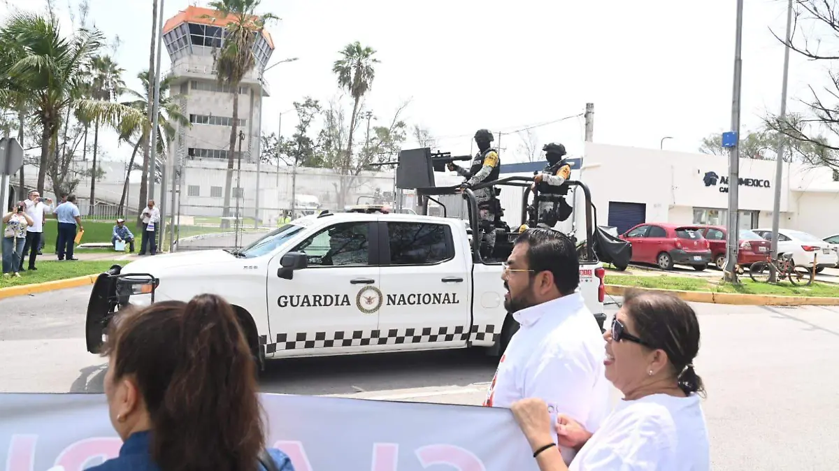 La Guardia Nacional implementó un operativo en el aeropuerto para recibir a Claudia Sheinbaum