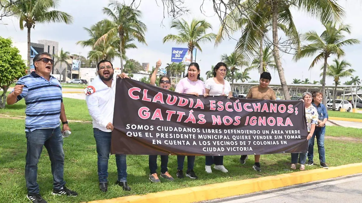 Exigen a Sheinbaum solucionar problema de áreas verdes en Ciudad Victoria, Tamaulipas