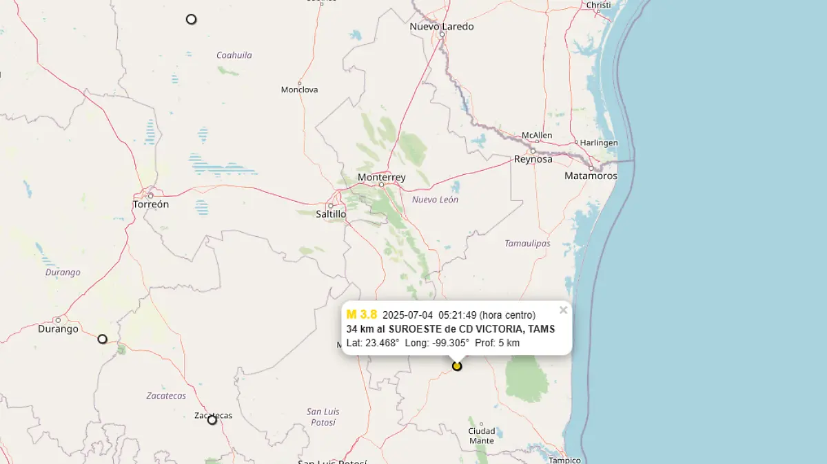 Ciudad Victoria temblor