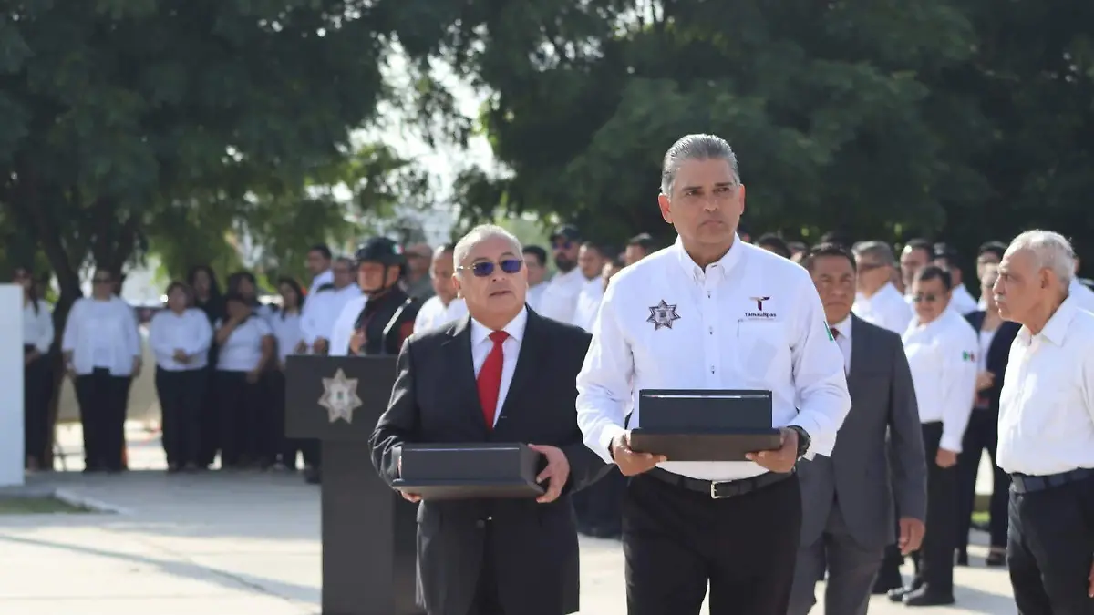 El secretario de Seguridad Pública de Tamaulipas, Carlos Arturo Pancardo encabezó el evento