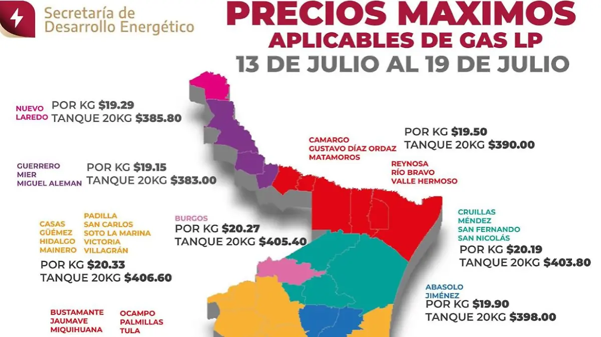 La región del Altiplano es una de las zonas más caras para adquirir gas LP con un precio promedio por kilo de 21.33 pesos