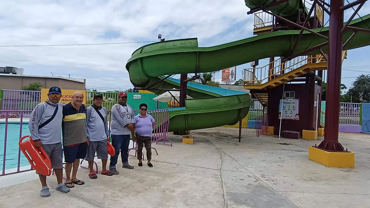 Con personal capacitado se mantiene la seguridad en el parque acuático del DIF Altamira
