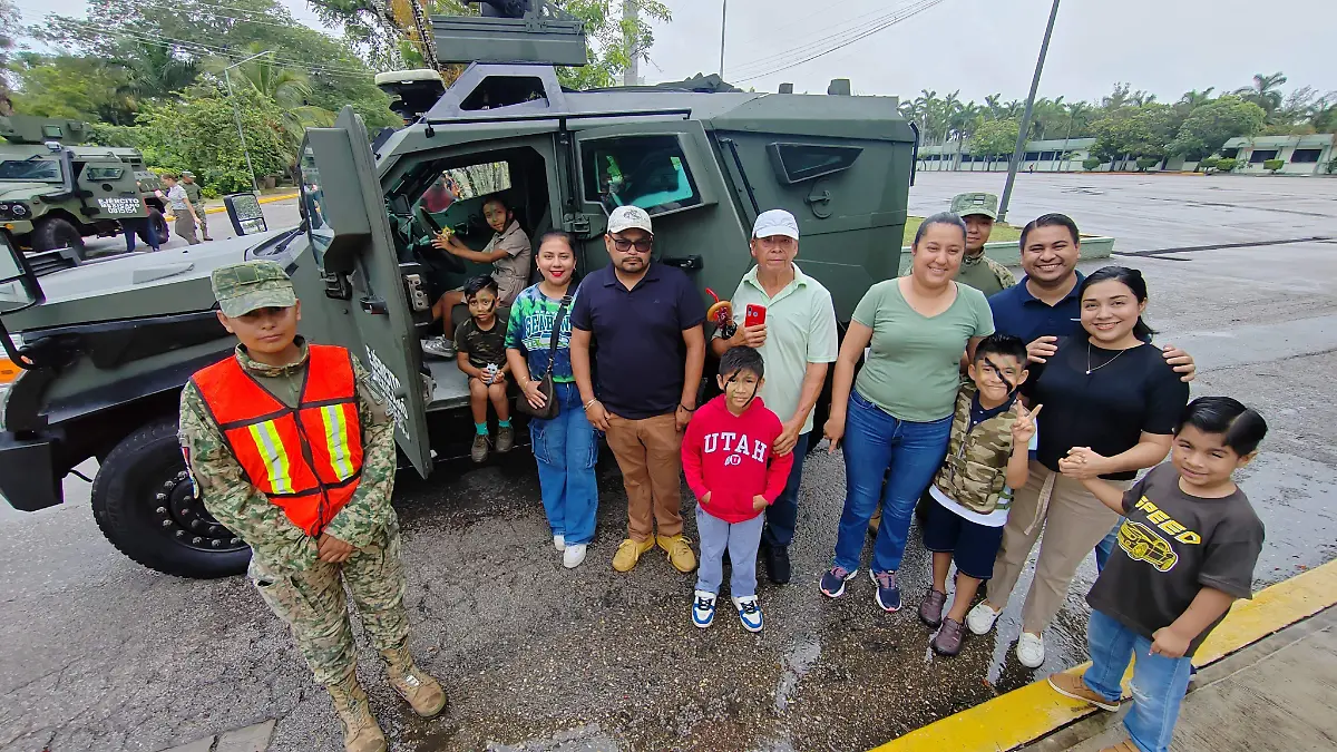 El Ejército Mexicano realizó el Paseo Dominical, al que asistieron familias del sur de Tamaulipas