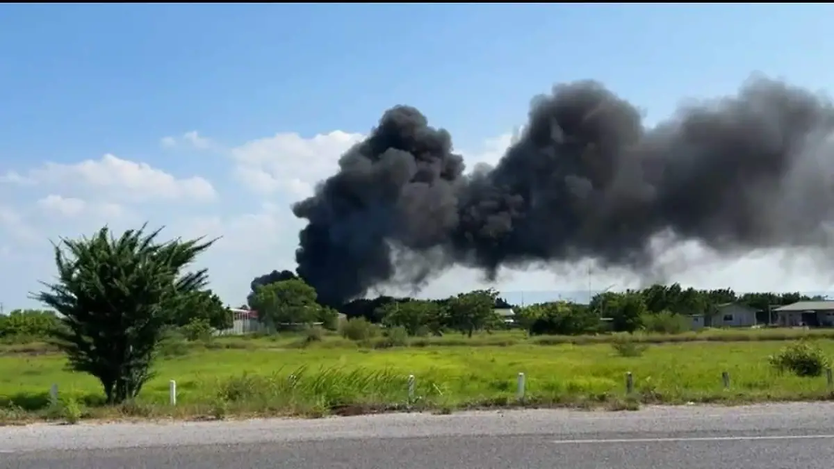 Incendio en instalaciones de la Sedena en Ciudad Mante Protección Civil Mante