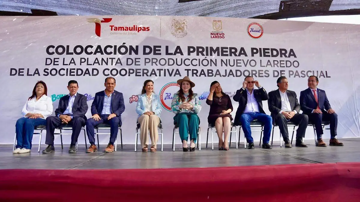La primera piedra de la nueva planta de Pascual fue puesta en Nuevo Laredo, Tamaulipas