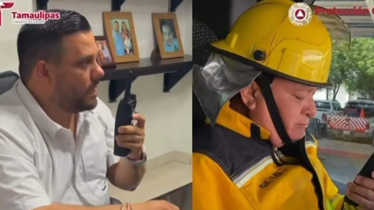 Dos brigadistas de incendios forestales y un operador de una unidad de emergencia celebraron su jubilación en Tamaulipas Captura de pantalla Faceboo @PCTamaulipas (3)