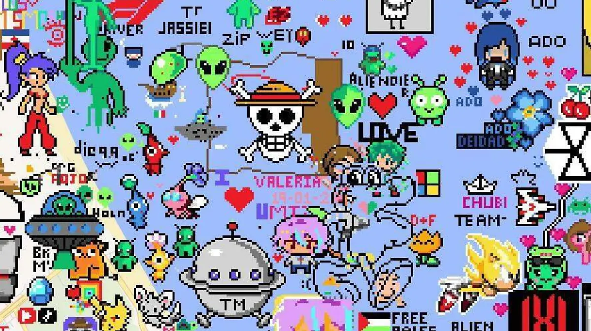 El Rubius reaccionó en stream al arte pixelado de Tampico en WPlace