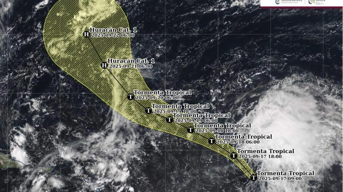 Trayectoria tormenta Gabrielle