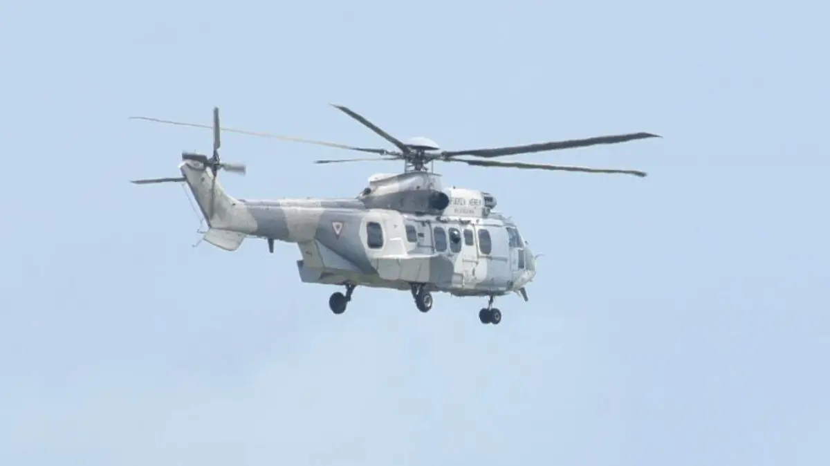 En ese helicóptero fue que Claudia Sheinbaum se dirigió a SLP