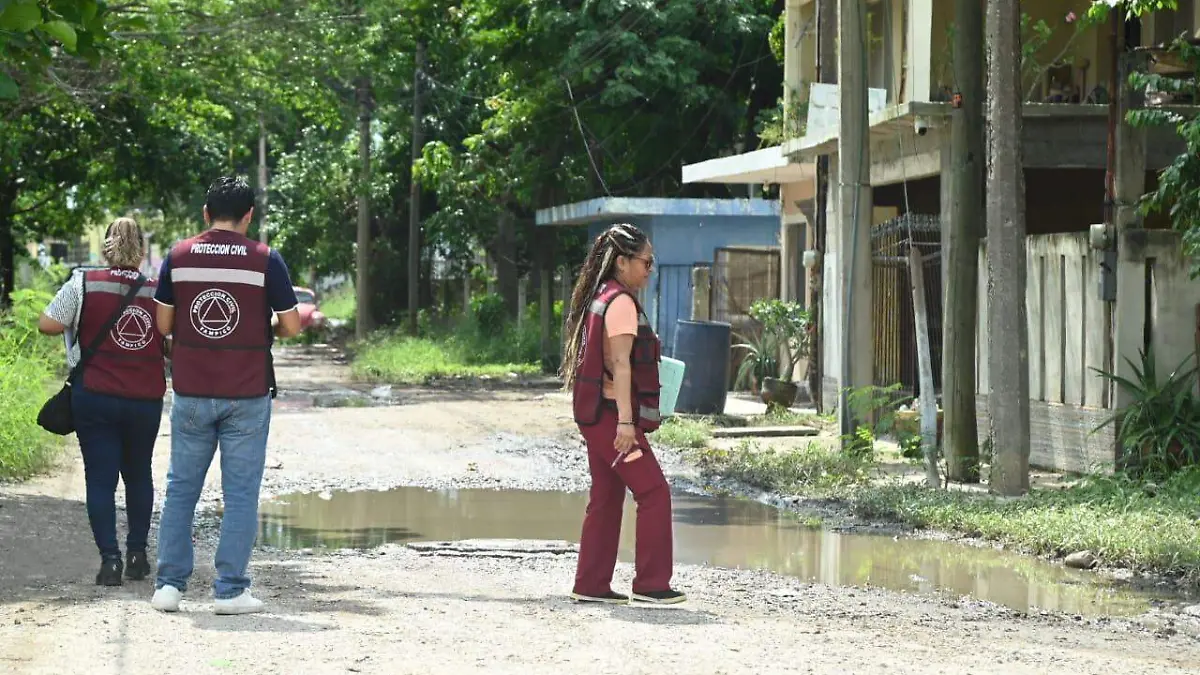 Elementos de Protección Civil Tamaulipas mantiene un monitoreo en siete colonias de Tampico