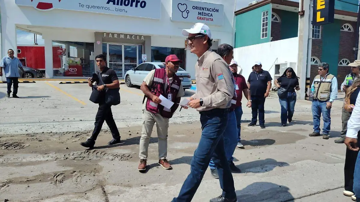 El alcalde Erasmo González recorrió la zona en donde se llevan a cabo los trabajos