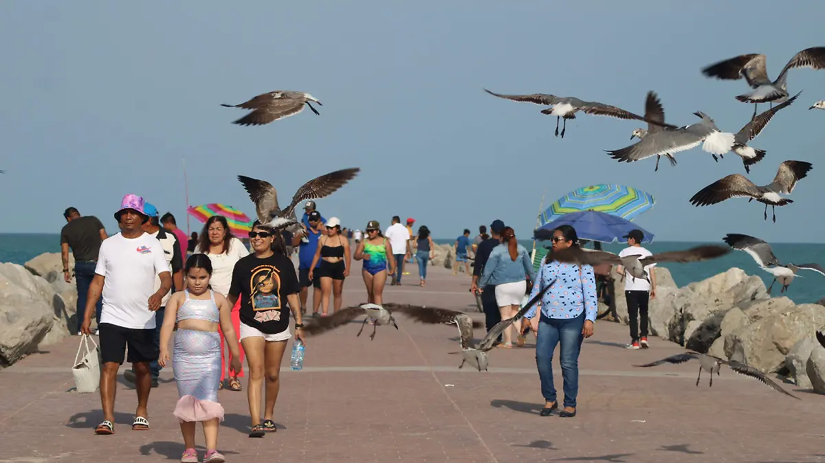 El principal turismo llega a Playa Miramar del noreste, centro y bajío