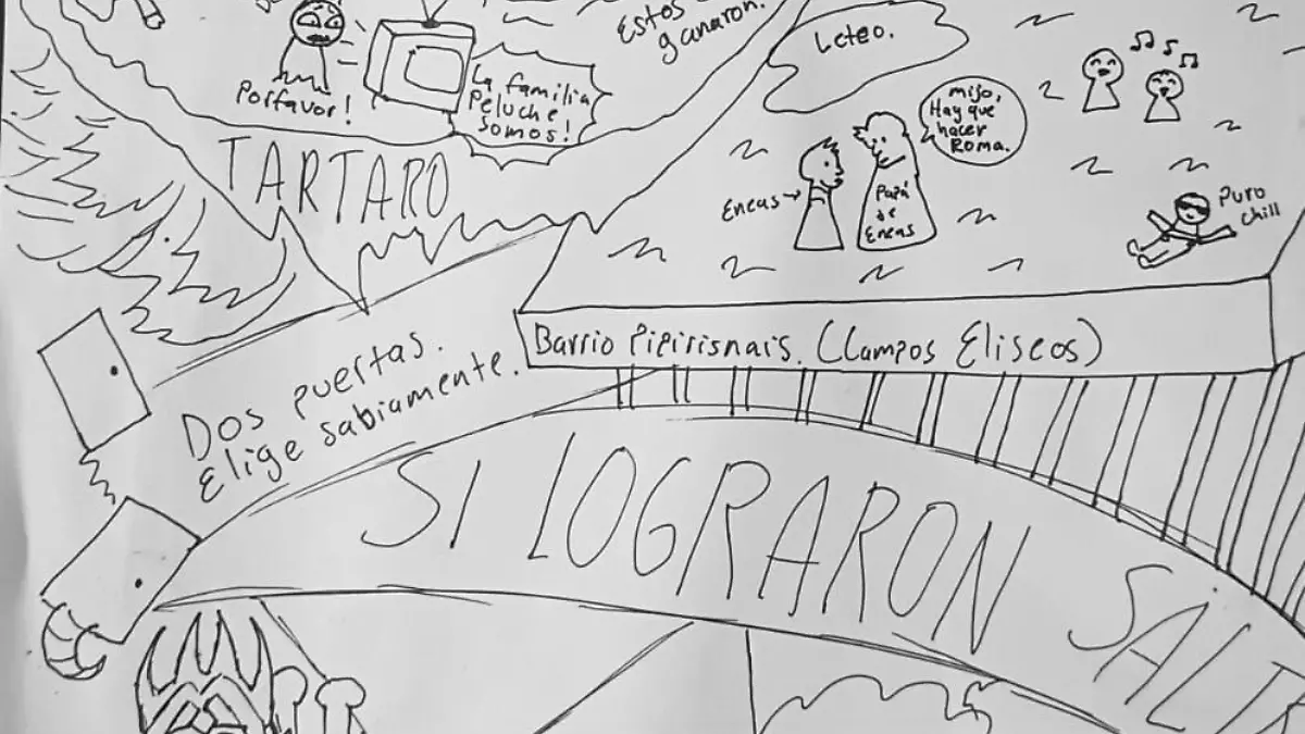 Mientras que en el Tártaro las almas son torturadas, en los Campos Elíseos se dedican a cantar, danzar y hacer ejercicio