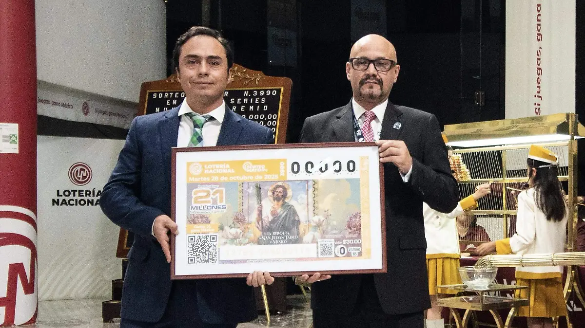 El premio corresponde al martes, 28 de octubre, en cuyo boleto aparece una imagen alusiva a San Judas Tadeo
