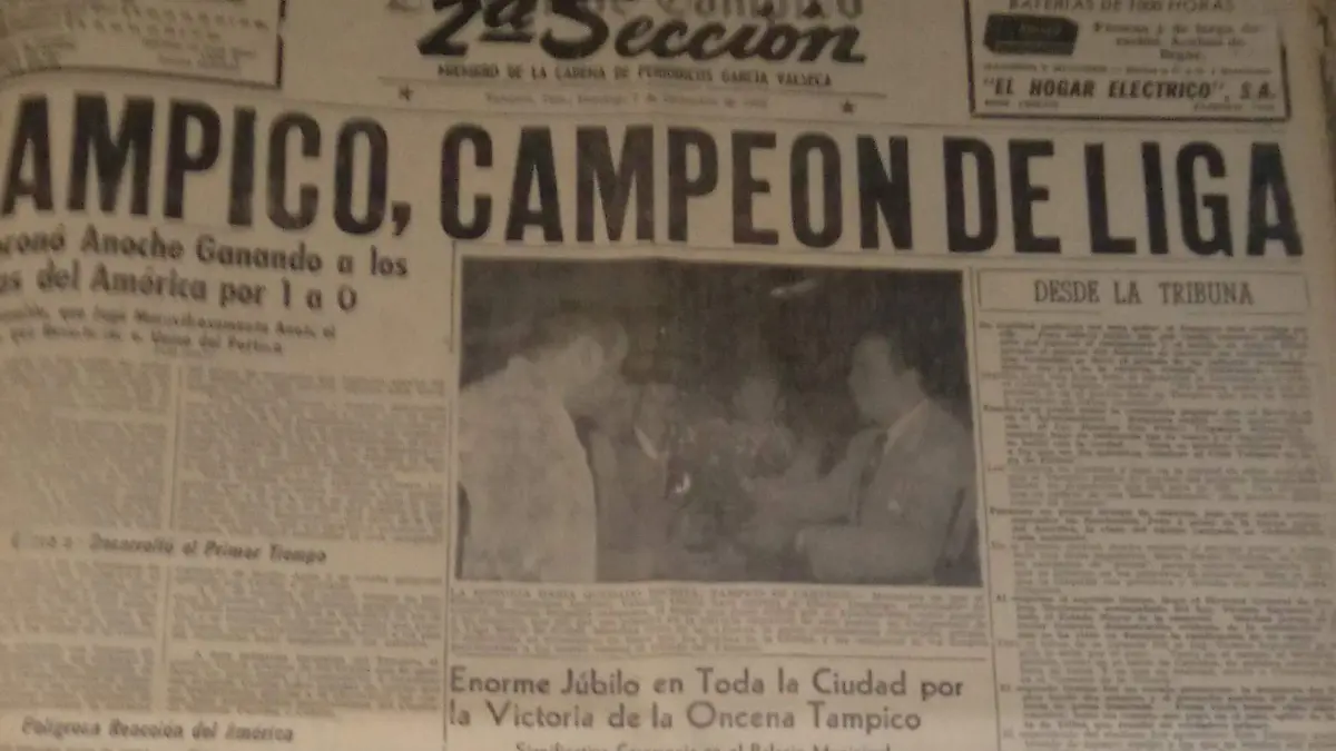 Tampico se consagró campeón de la Primera División en la temporada 52-53