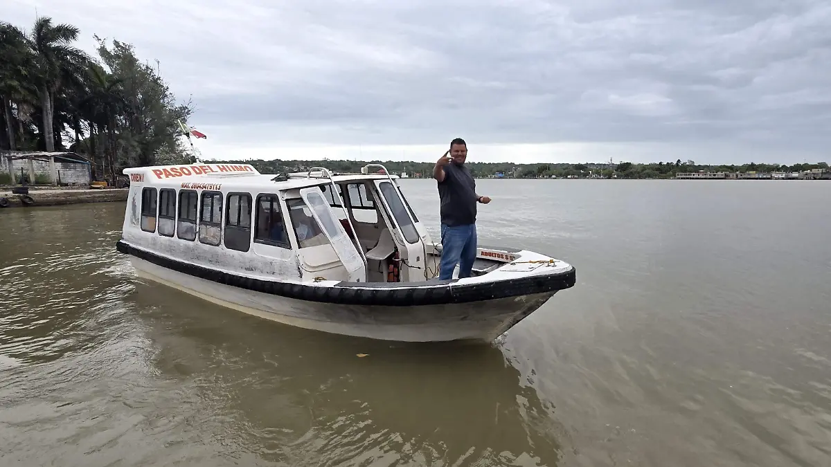 La mayoría de los pasos de lanchas entre Tampico y el norte de Veracruz operan de forma normal