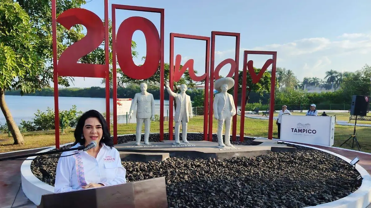 Rescatan esculturas de Madero, Zapata y Carranza y las reubican en la Laguna del Carpintero