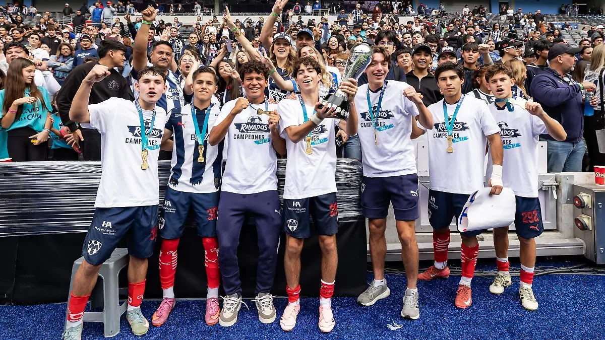 Así festejaron los Rayados Sub-17