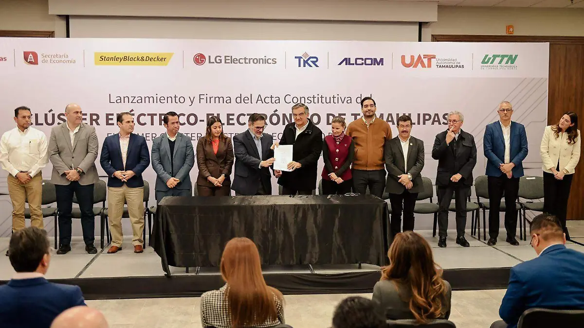 También quedaron registrados los miembros fundadores del Clúster Eléctrico–Electrónico de Tamaulipas