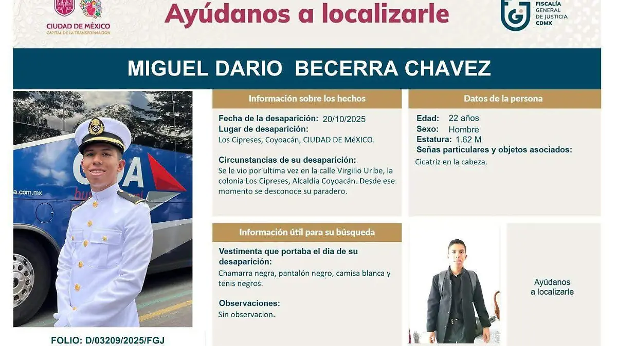 Desde el momento de su desaparición, la familia de Miguel Dario presentó una denuncia formal 