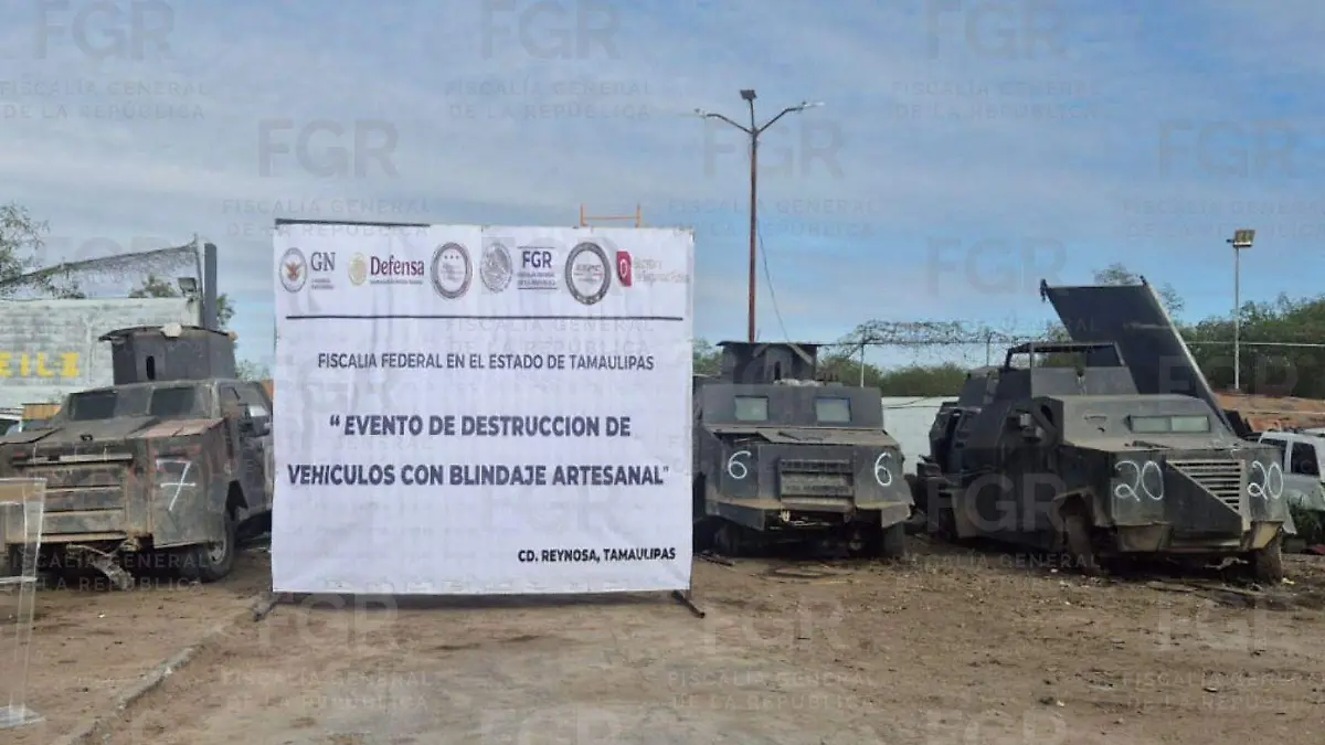 La FGR señala que estas unidades eran usadas en enfrentamientos y traslados armados