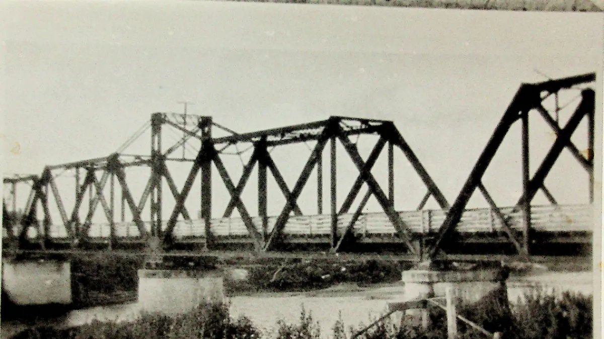 Así se veía el primer puente internacional en Matamoros, Tamaulipas