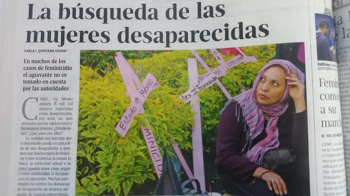 En 2020, los reportes de la Comisión Nacional de Búsqueda de Personas reportaba 15 mil 697 mujeres desaparecidas