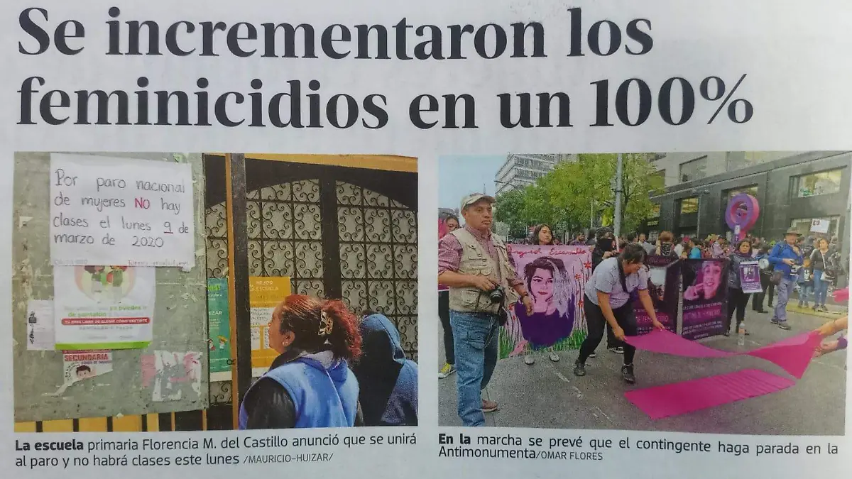 Datos del Sistema Nacional de Seguridad Pública indicaron que tan solo en enero de 2020 se registraron 73 femenicidios