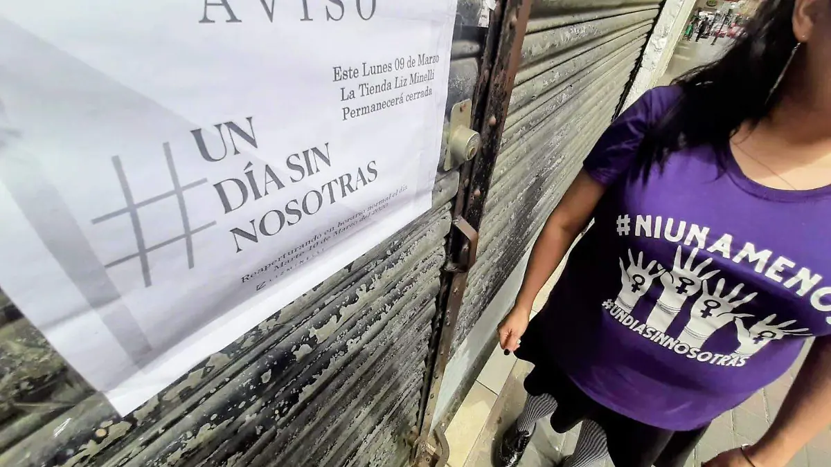 El lunes 9 de marzo de 2020, 23 negocios en el Centro de Tampico cerraron por #UnDíaSinNosotras