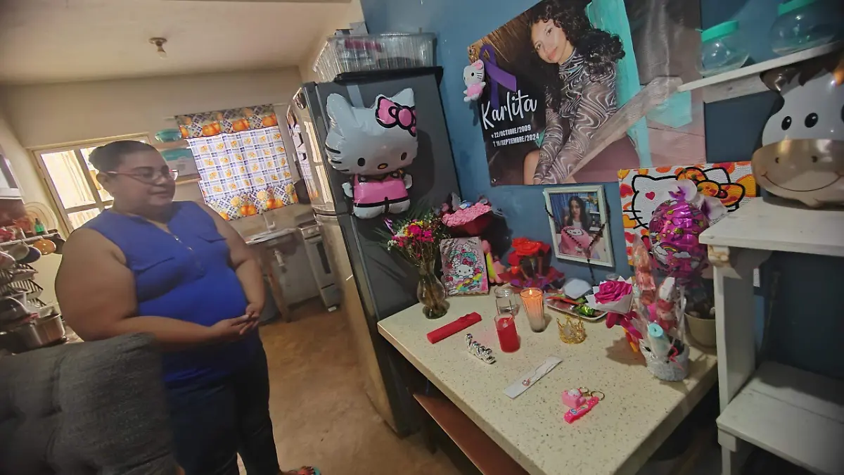 Elizabeth, mamá de Karlita, mantiene en su hogar el recuerdo de su hija