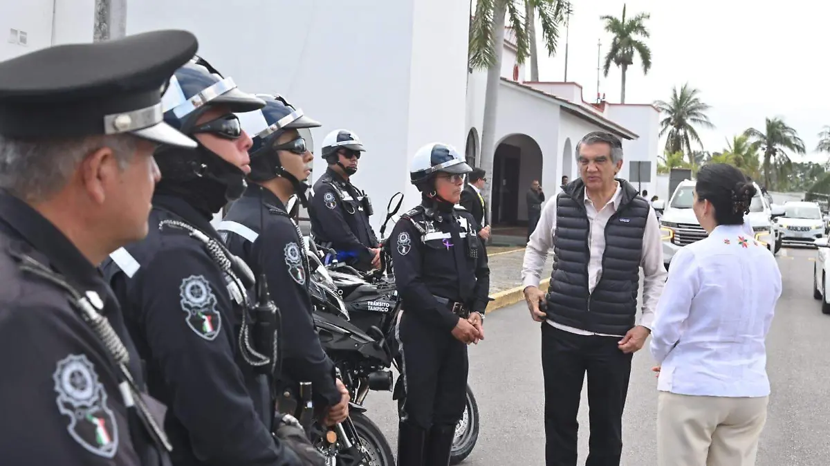 El gobernador de Tamaulipas recibió a la presidenta Claudia Sheinbaum en Tampico para mostrar los avances del estado
