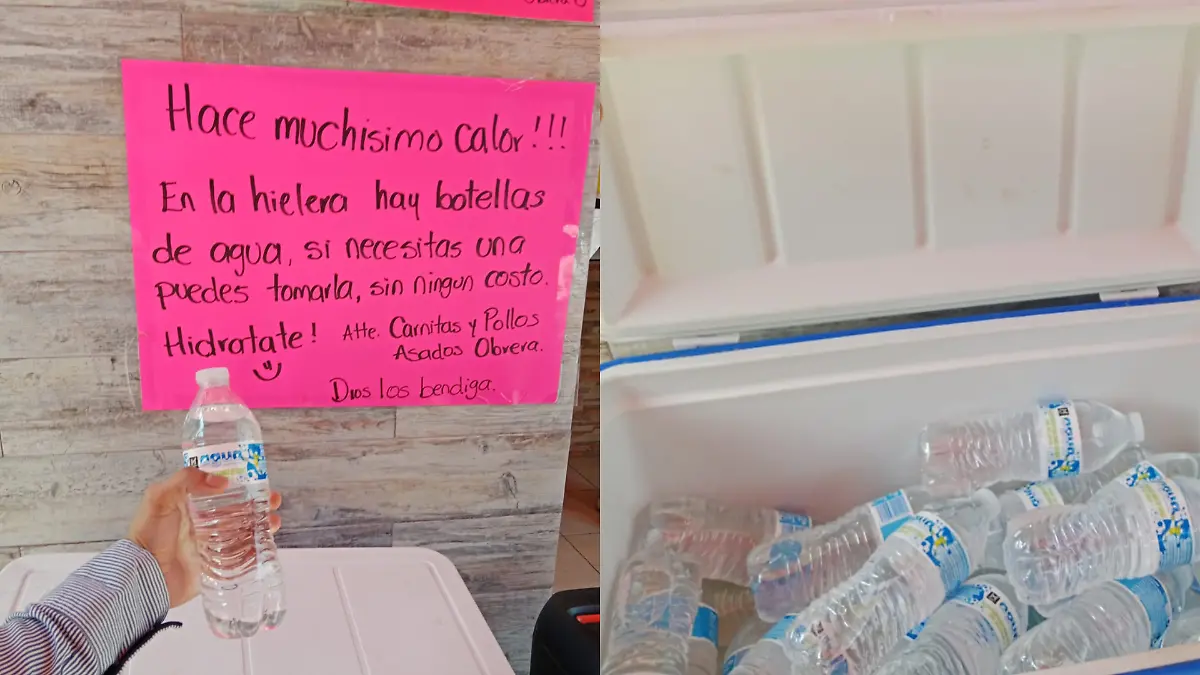 En la colonia Obrera de Ciudad Madero, un pequeño gesto alivia el calor