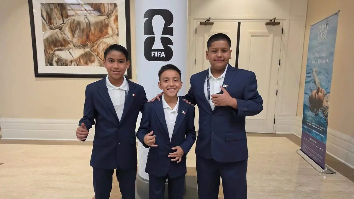 Ian, Acxel y Gerardo, los tres niños de Tamaulipas que entegarán el balón