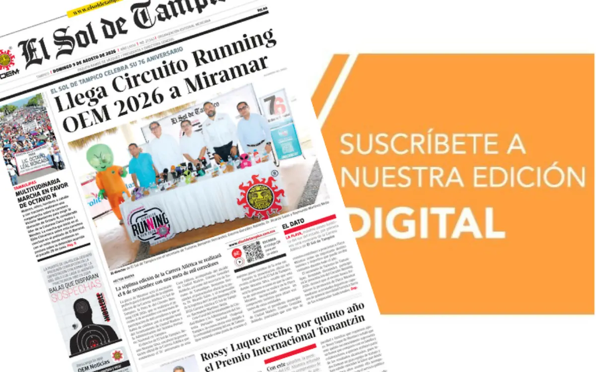 Portada del domingo 09 de agosto de 2026