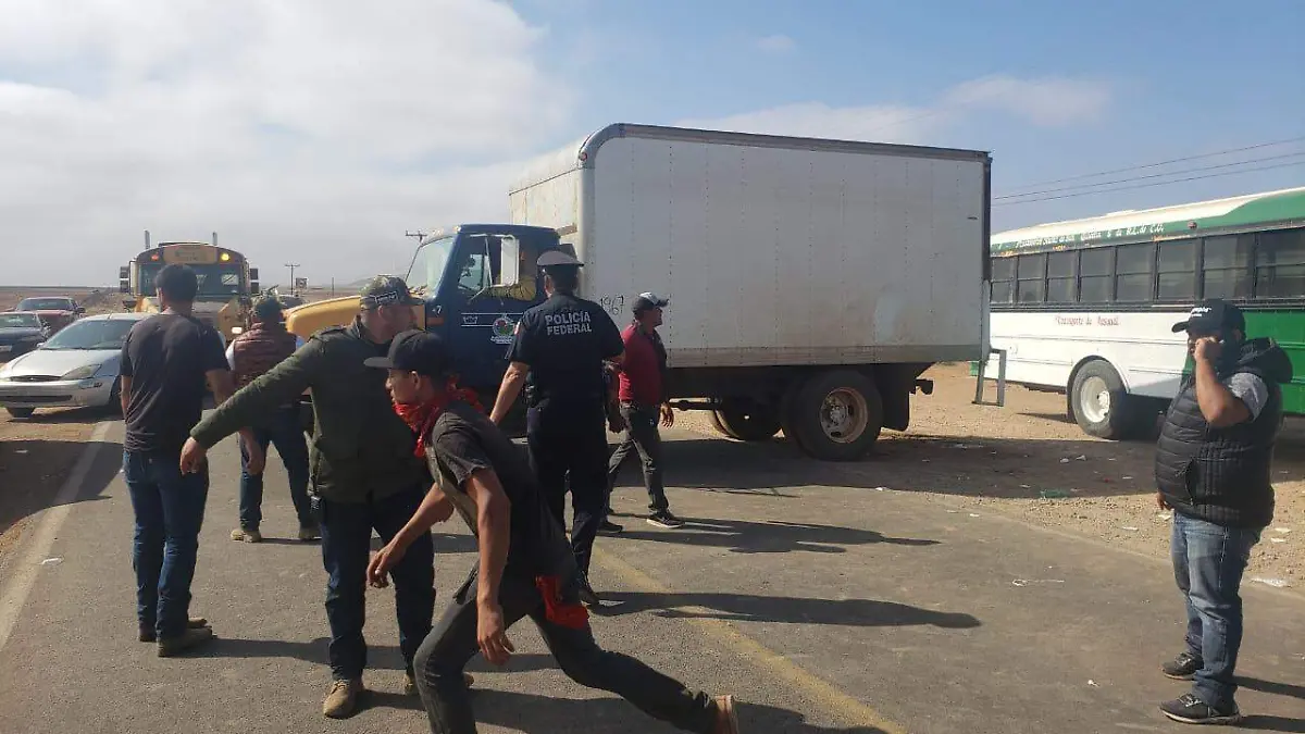 manifestación en Punta Colonet