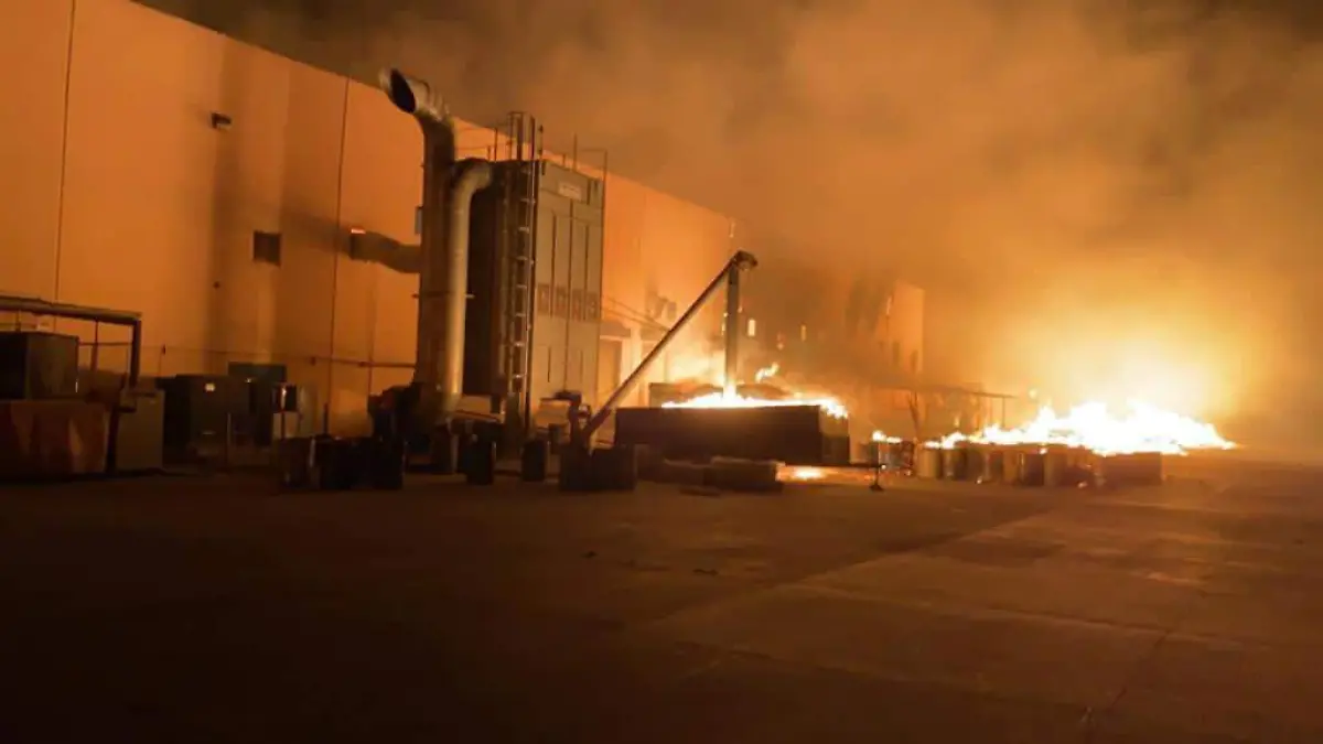 Incendio fábrica