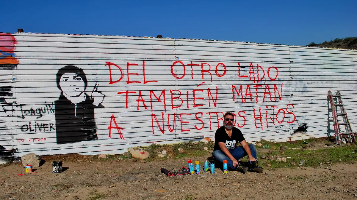 Mural en muro fronterizo