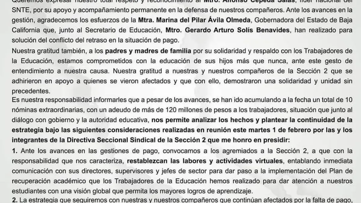 SNTE-comunicado