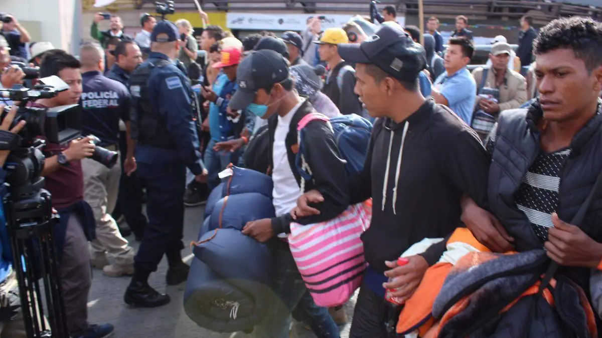 Migrantes llegan a El Chaparral