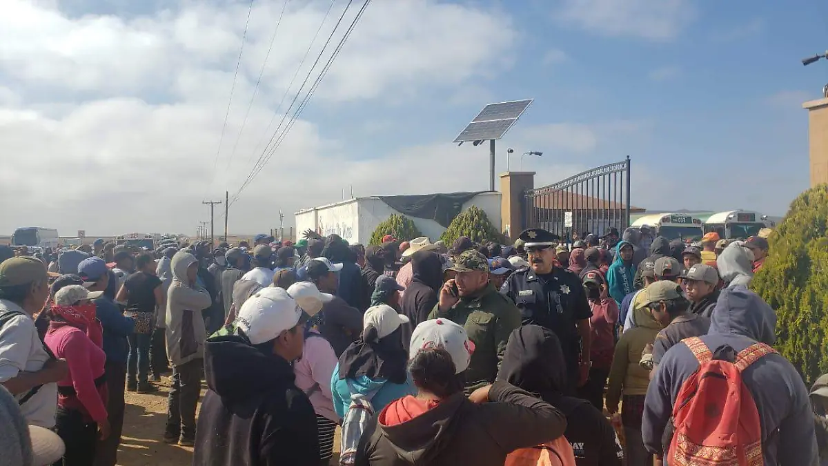 manifestación en Punta Colonet