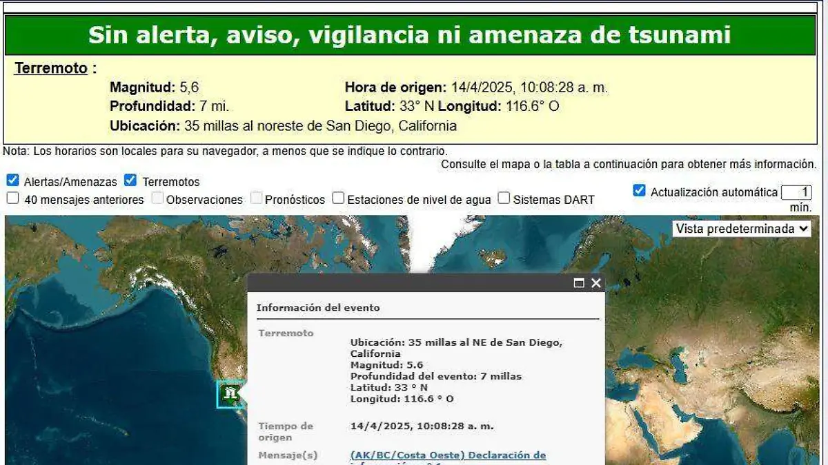 Centro de Alerta de Tsunami de EU