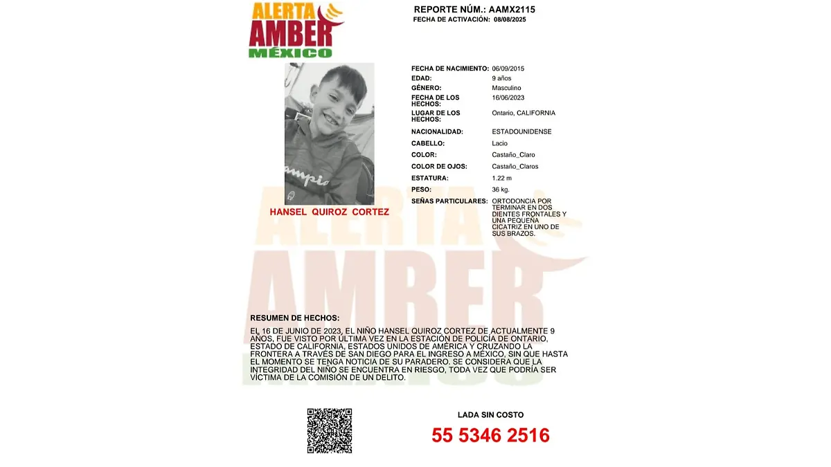 Alerta Amber Hansel Quiroz