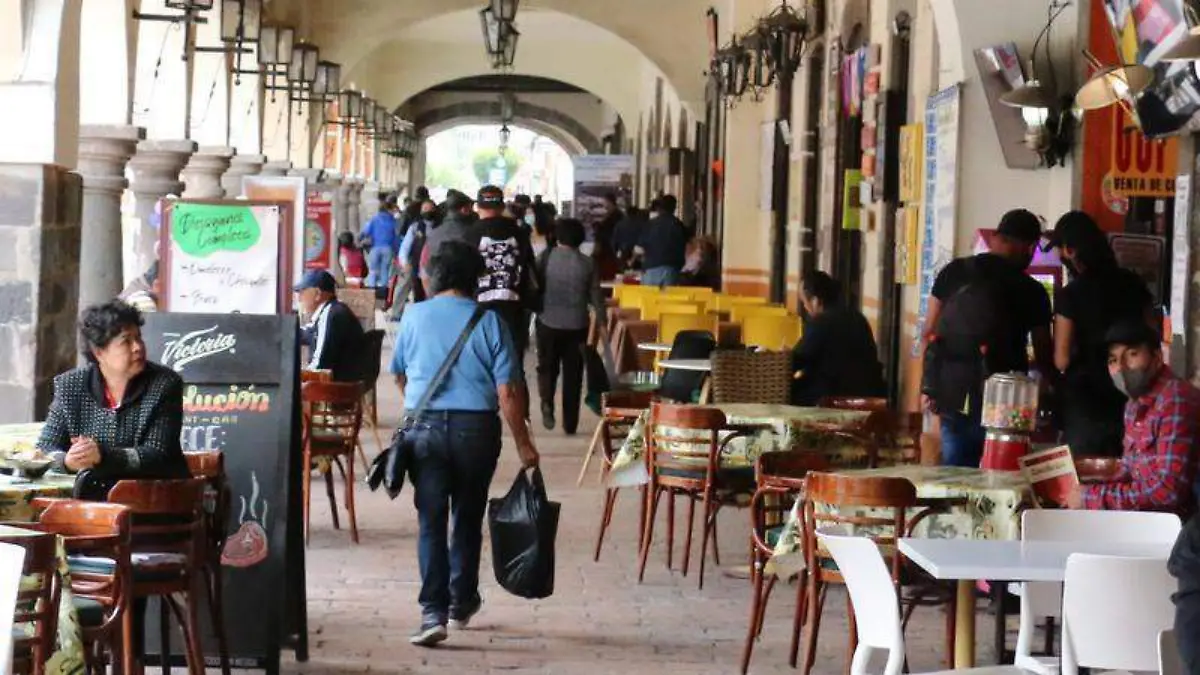 Personas, los pportales, centro, restaurantes