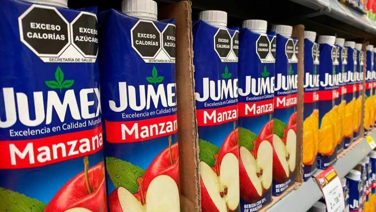 Jugos, alimentos, etiqueta