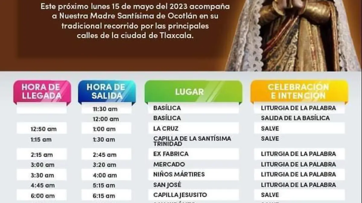 recorrido virgen