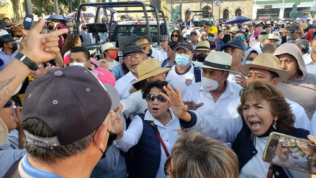 protesta sindicato de maestros