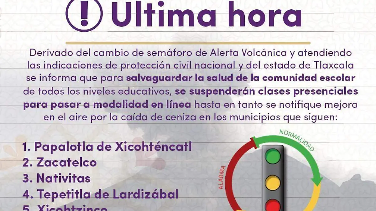 Suspensión por ceniza