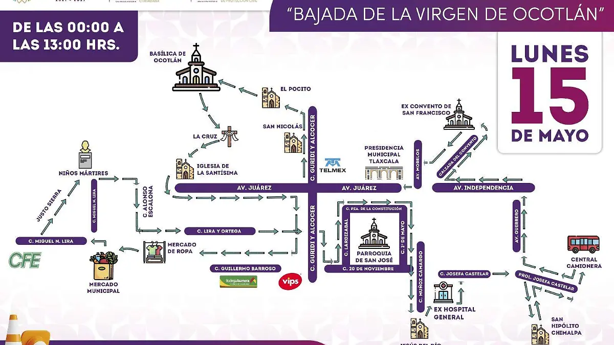 Emite CEPC recomendaciones para la bajada de la virgen de Ocotlán