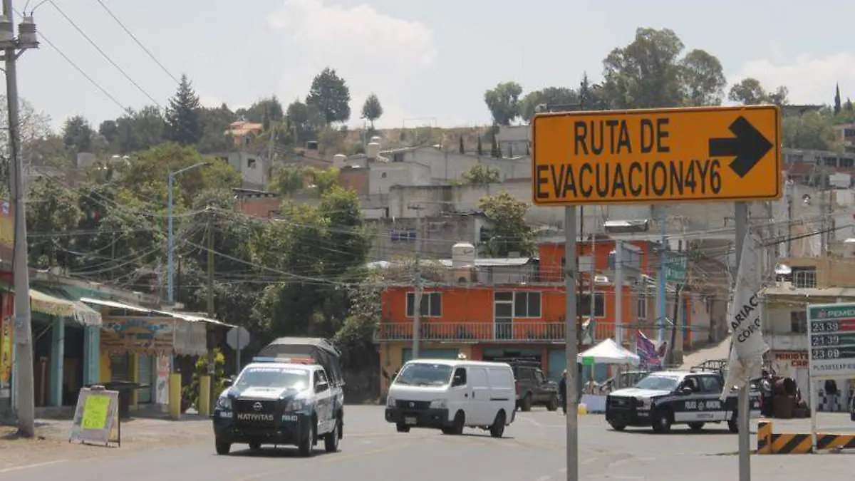 Señalamiento, ruta de evacuación