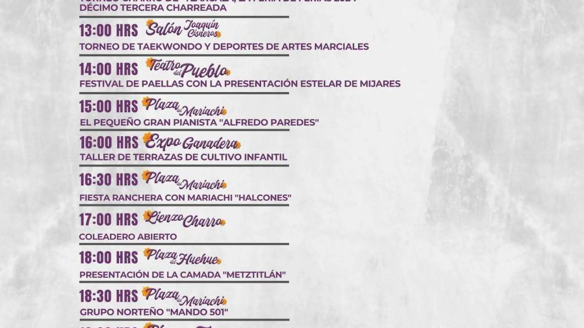 Programa de feria 